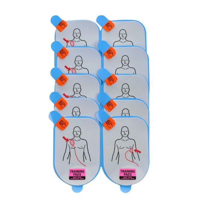 Vervangingsplakkers voor de Defibtech Lifeline Trainer (set van 5 paar)