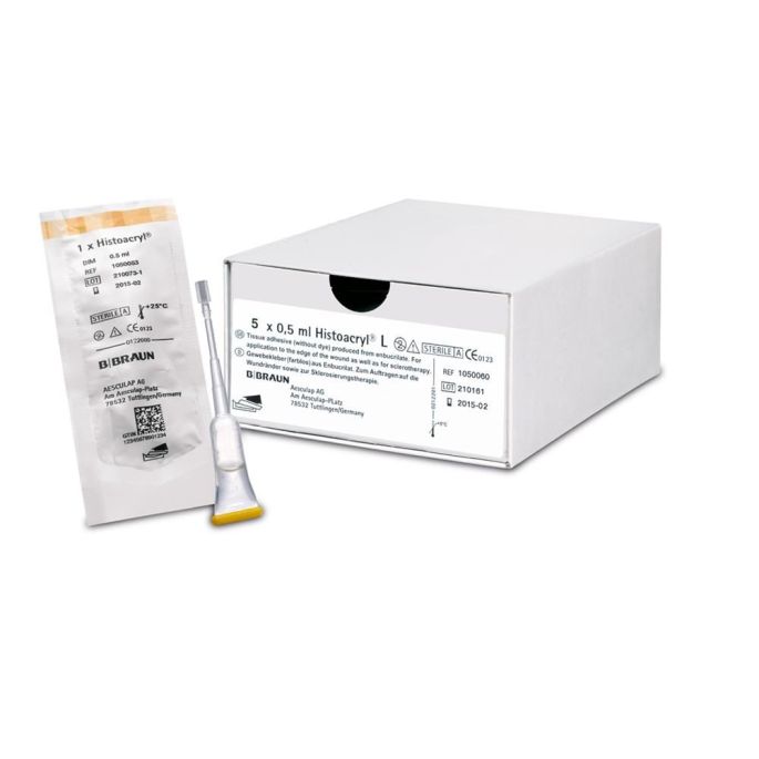 Histoacryl 0,5 ml x 5 ampullen, kleurloos