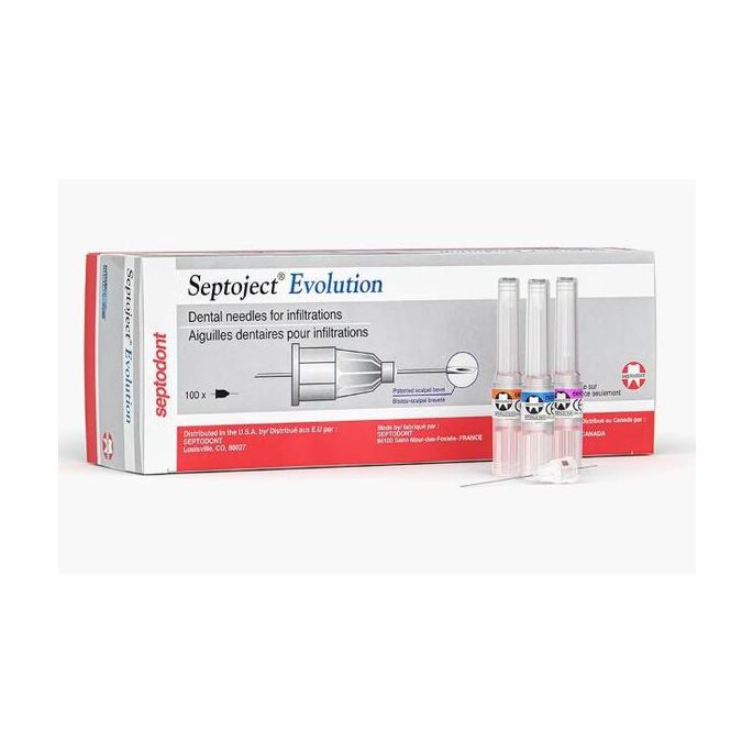 Septoject Evolution dentale injectienaald 27G x 25 mm (0,4 x 25 mm), 100 stuks