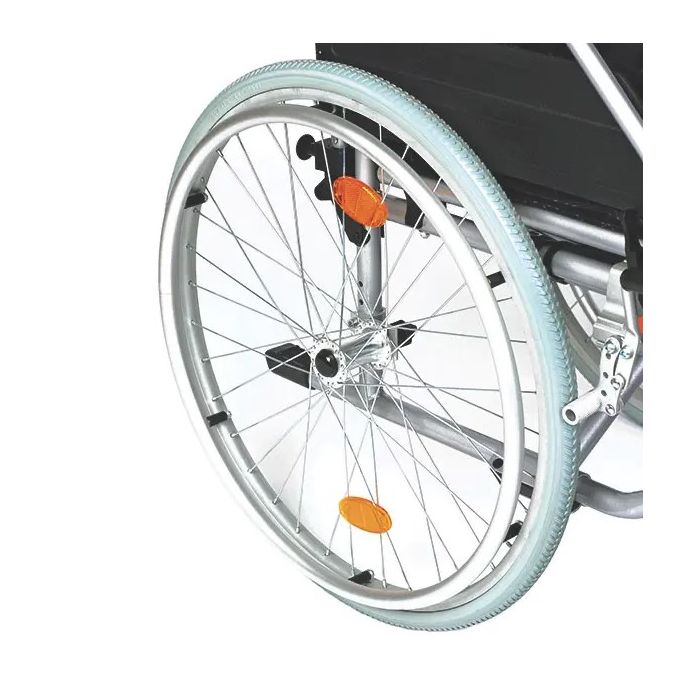 Servomobil rolstoel uit aluminium, zilver/zwart, zitbreedte 48-50 cm