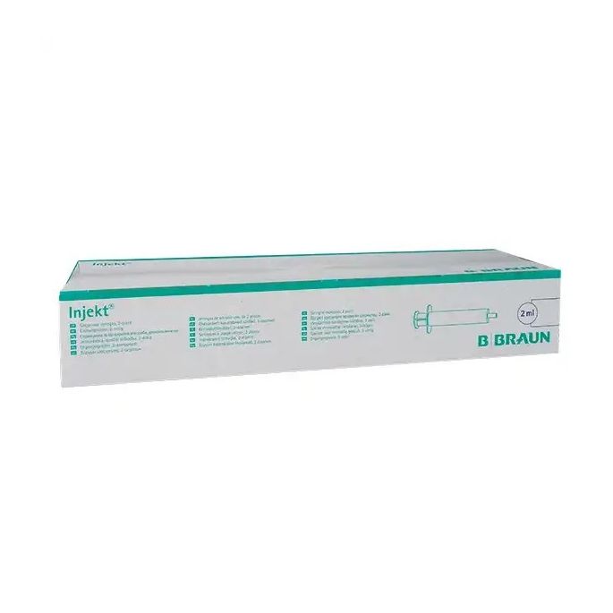 B. Braun Injekt Luer Solo eenmalige injectiespuit 5 ml, Luer excentrisch, steriel, 100 stuks