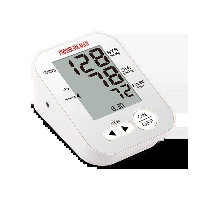Pressure Man volautomatische elektronische bovenarm-bloeddrukmeter met trekbeugel klittenbandmanchet