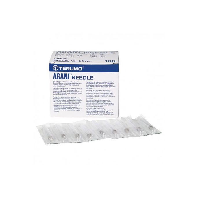 Terumo Agani injectienaalden grijs 27G, 0,4 x 19 mm, 100 stuks