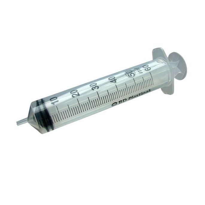 BD Plastipak 3-delige injectiespuit 50 ml Luer Slip, 60 stuks