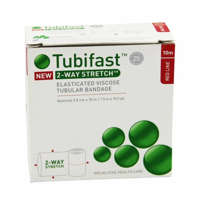 Tubifast 2-Way Stretch rood 3,5 cm x 10 m