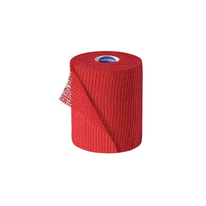 Peha-haft Color cohesieve zwachtel rood 6 cm x 20 m