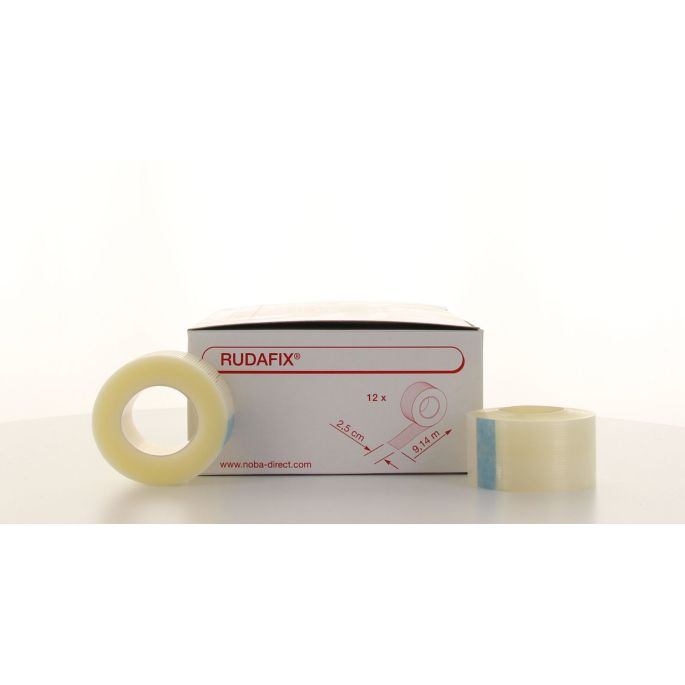 Rudafix Transparante Hechtpleister 2,5 cm x 9,14 m 12 rollen