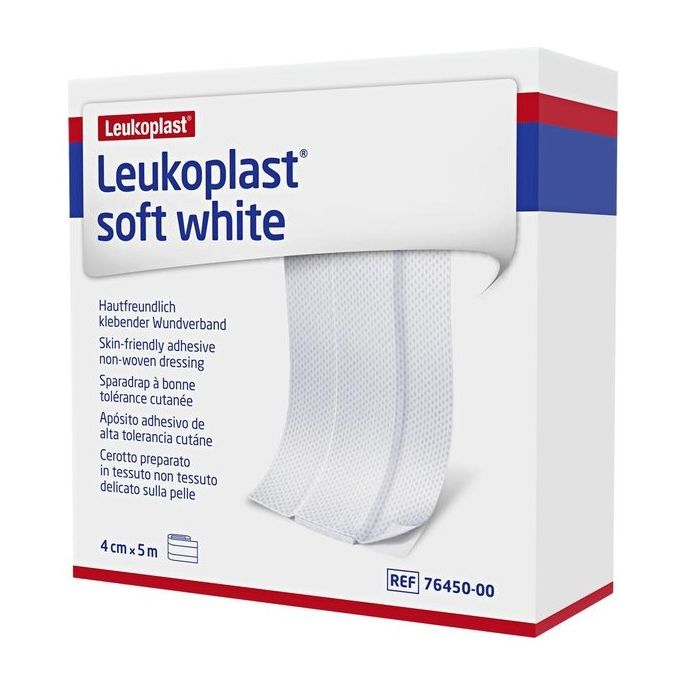 Leukoplast Soft White wondpleister, 4 cm x 5 m, 1 rol