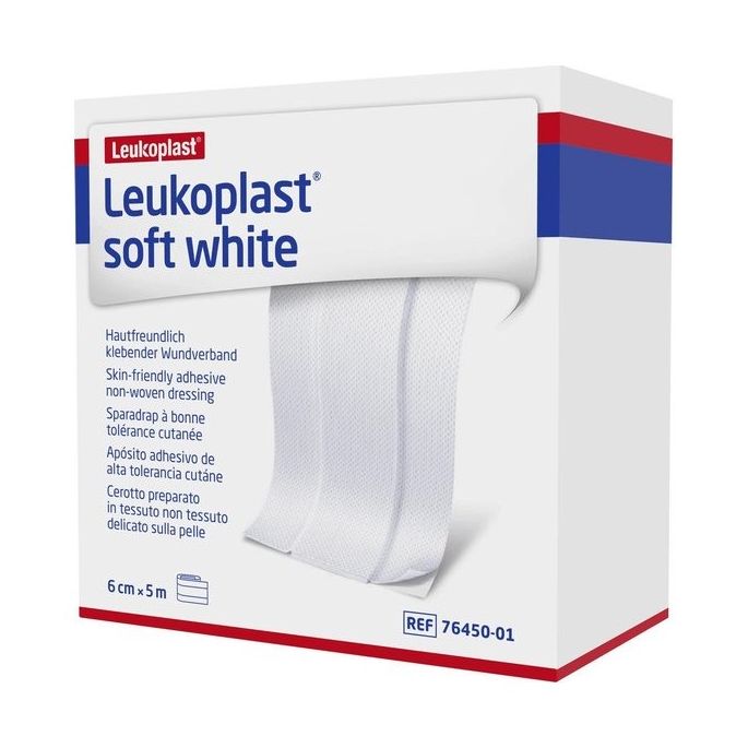 Leukoplast Soft White wondpleister, 6 cm x 5 m, 1 rol