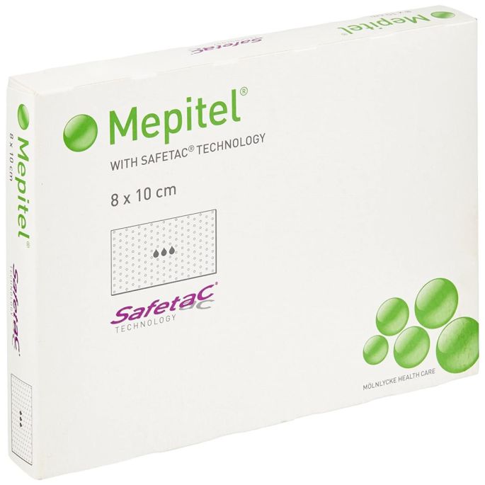Mepitel dubbelzijdige wondcontactlaag, 8 x 10 cm, 5 x 1 stuk