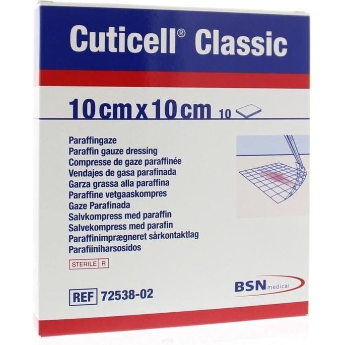 Cuticell Classic zalfgaas 10 x 10 cm, 10 stuks