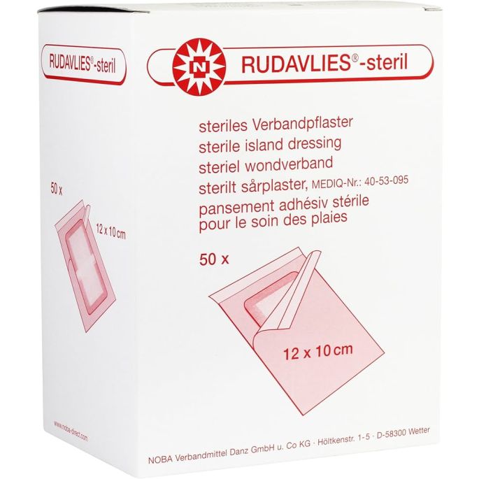 Rudavlies eilandpleisters 12 x 10 cm, 50 stuks