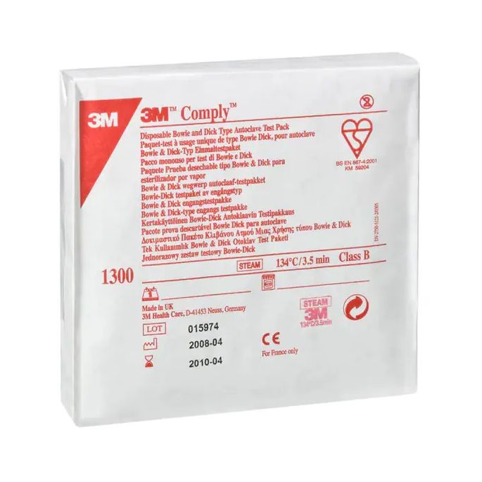 3M Comply Bowie & Dick-type Autoclaaftestpakket, 20 stuks
