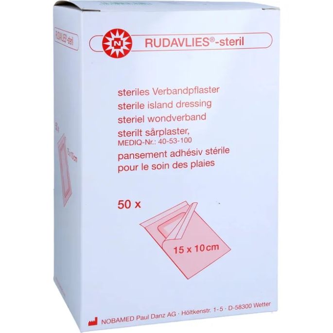 Rudavlies eilandpleisters 15 x 10 cm, 50 stuks