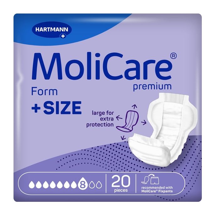 MoliCare Premium Form +SIZE, 8 druppels, 20 stuks