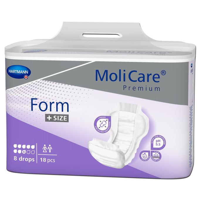 MoliCare Premium Form +SIZE 8 druppels, 18 stuks
