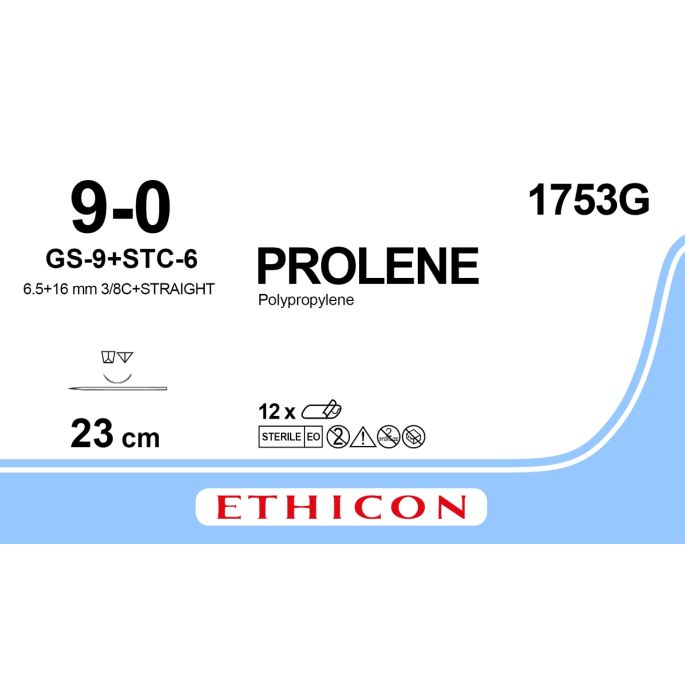 Prolene blauw 9-0, GS-9+STC-6 naald, 1753G, 12 stuks
