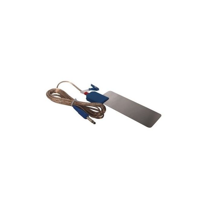 Alsatom neutrale elektrodeplaat RVS, 2,5 mtr snoer