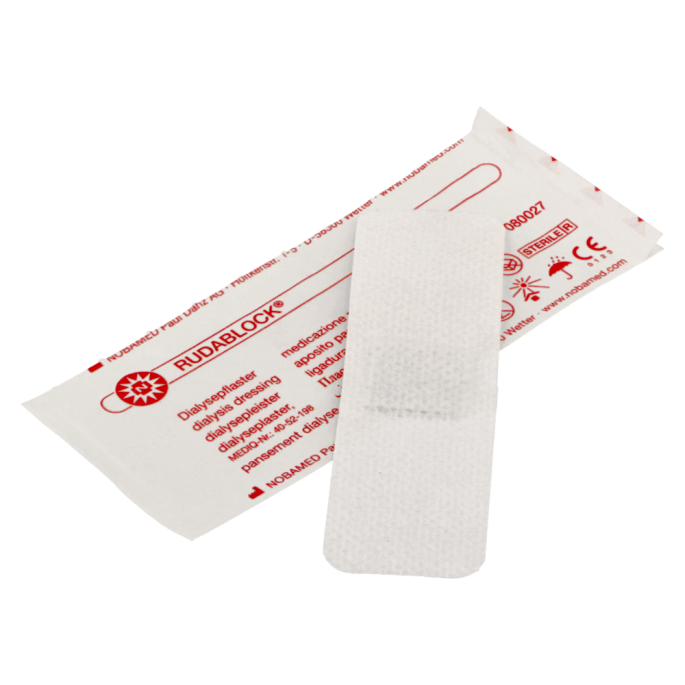 Rudablock drukpleisters, 2,5 x 8,5 cm, 100 stuks