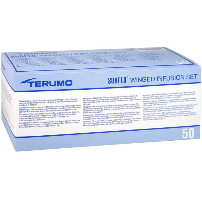Terumo Surflo vleugelnaald blauw 23G, 0,6 x 19 mm, 50 stuks
