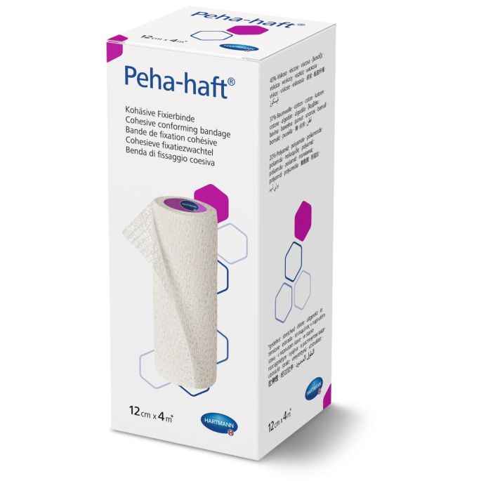Peha-haft latexvrije fixatiezwachtel 12 cm x 4 m
