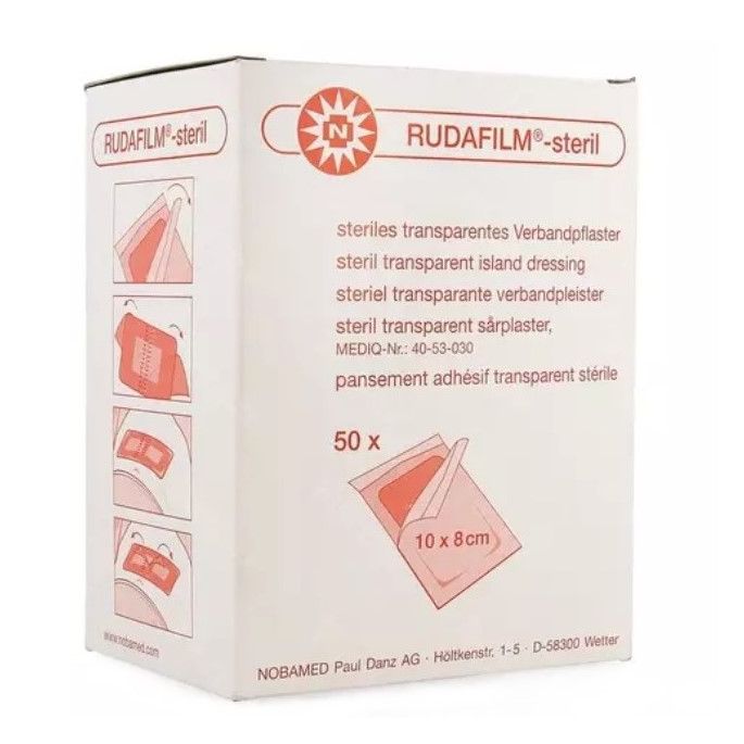 Rudafilm eilandpleisters 10 x 8 cm, 50 stuks