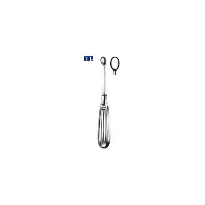 Volkmann scherpe lepel #0000 = diam. 1 mm, RVS