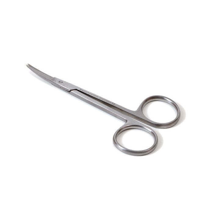 Irisschaar spits/spits 11 cm gebogen RVS