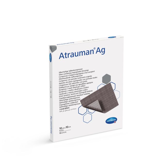 Atrauman Ag wondcontactlaag steriel, 10 x 10 cm, 10 stuks