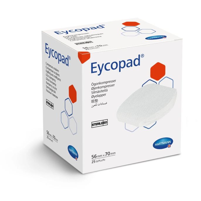 Eycopad oogkompres steriel, 56 x 70 mm, 25 stuks