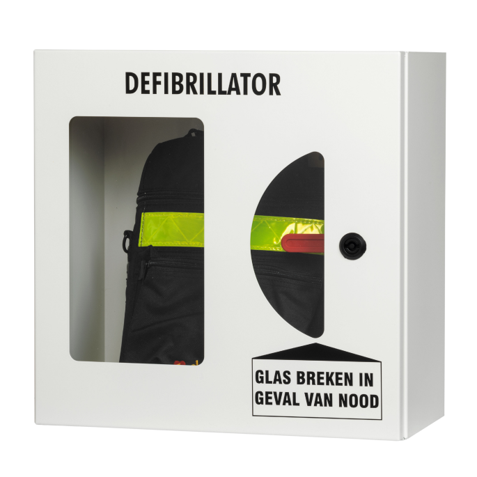 AED-binnenkast met breekglas en akoestisch alarm