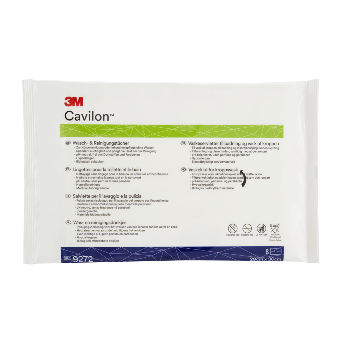 3M Cavilon was- en reinigingsdoekjes 20 cm x 30 cm, 8 doekjes
