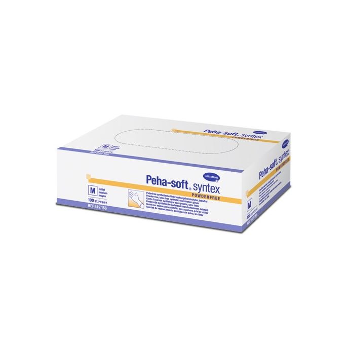 Peha-soft syntex vinyl handschoenen poedervrij M, 100 stuks