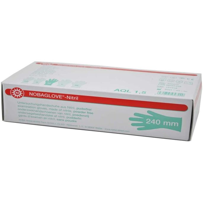 Nobaglove Nitril Ultra poedervrij S, 100 stuks