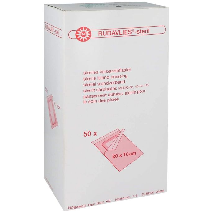 Rudavlies eilandpleisters 20 x 10 cm, 50 stuks