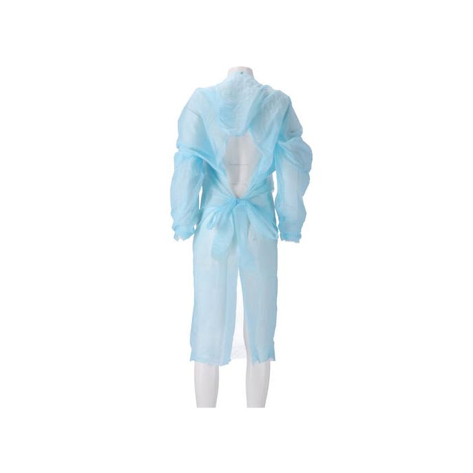 CMT CPE schort geruwd blauw, lange mouw, per stuk