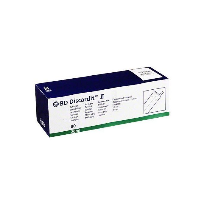BD Discardit 2-delige spuit 20 ml, 80 stuks