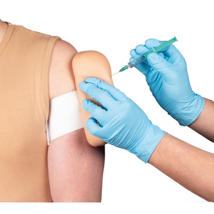 Strap-on vaccinatietrainer voor IM en subcutane injectie