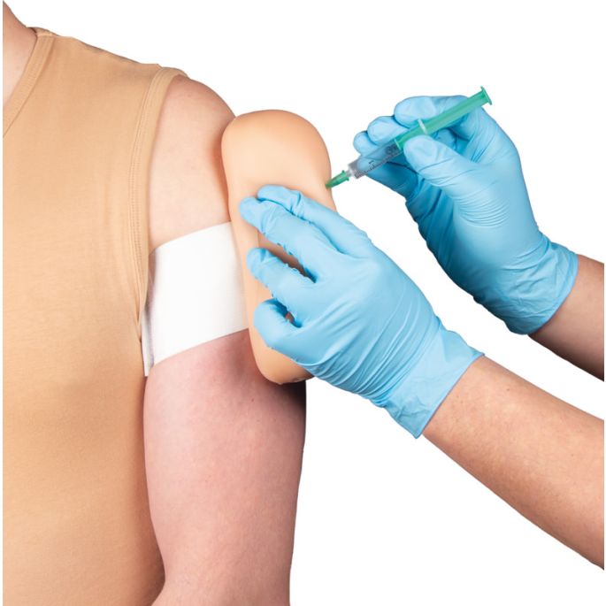 Strap-on vaccinatietrainer voor IM en subcutane injectie