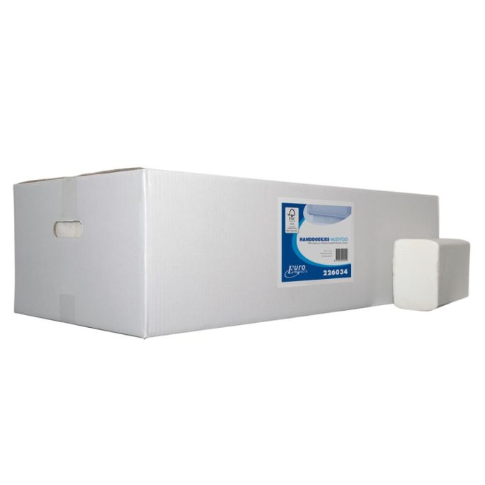 Handdoekpapier M-fold Verlijmd Cellulose 2-laags 32 x 20,6 cm