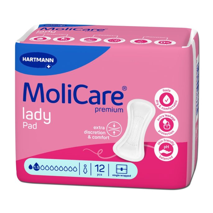 MoliCare Premium lady pad, 1.5 druppels, 12 stuks