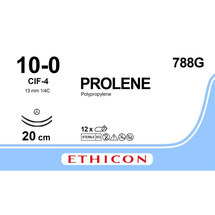 Prolene blauw 10-0, CIF-4 naald, 788G, 12 stuks
