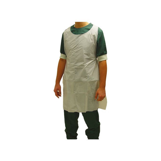 Schorten PE disposable, wit 125cm, 100 stuks