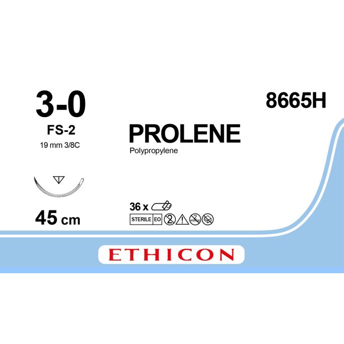 Prolene blauw 3-0, FS-2 naald, 8665H, 36 stuks
