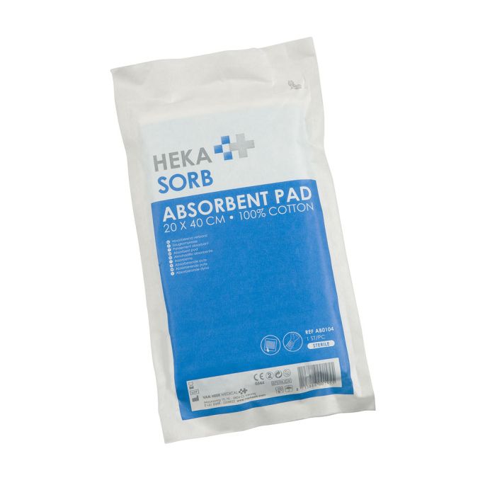 HEKA Sorb absorberend verband steriel 20 x 40 cm, 10 stuks