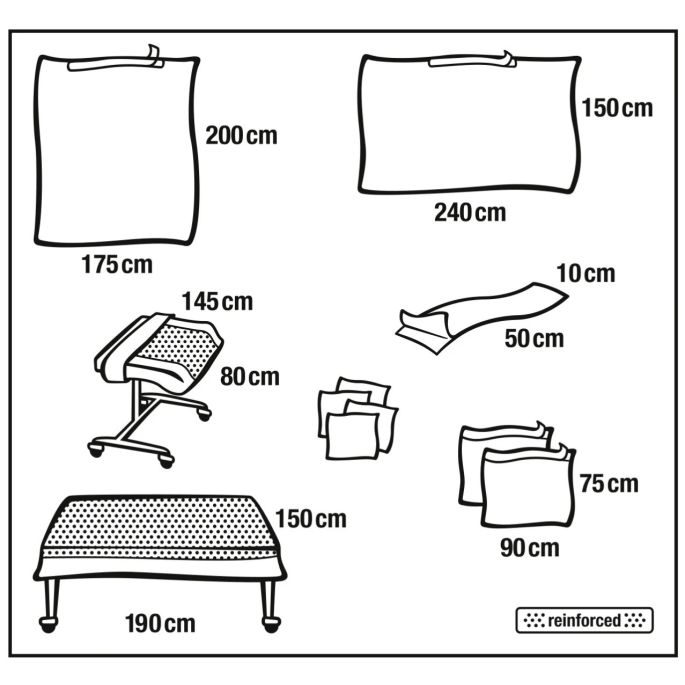 Foliodrape Protect Universeel II, 8 stuks