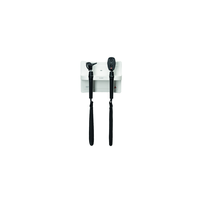 Heine EN 200 wandtransformator met K180 F.O. otoscoop (LED) en K180 oftalmoscoop (LED)