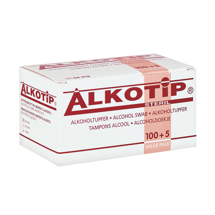Alkotip alcoholdoekjes klein, 30 x 65 mm, 100 stuks