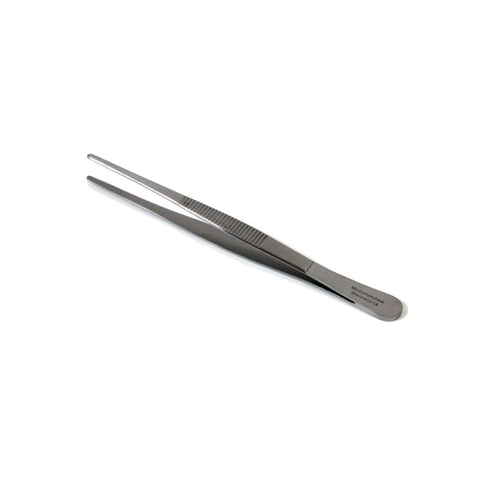 Pincet 14 cm recht met gladde bek RVS