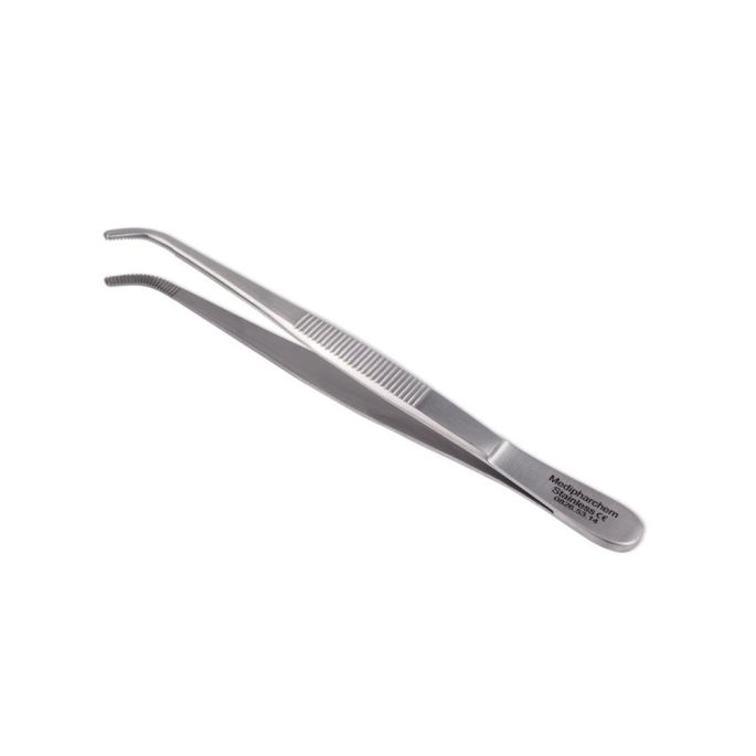 Anatomisch pincet 14 cm gebogen RVS